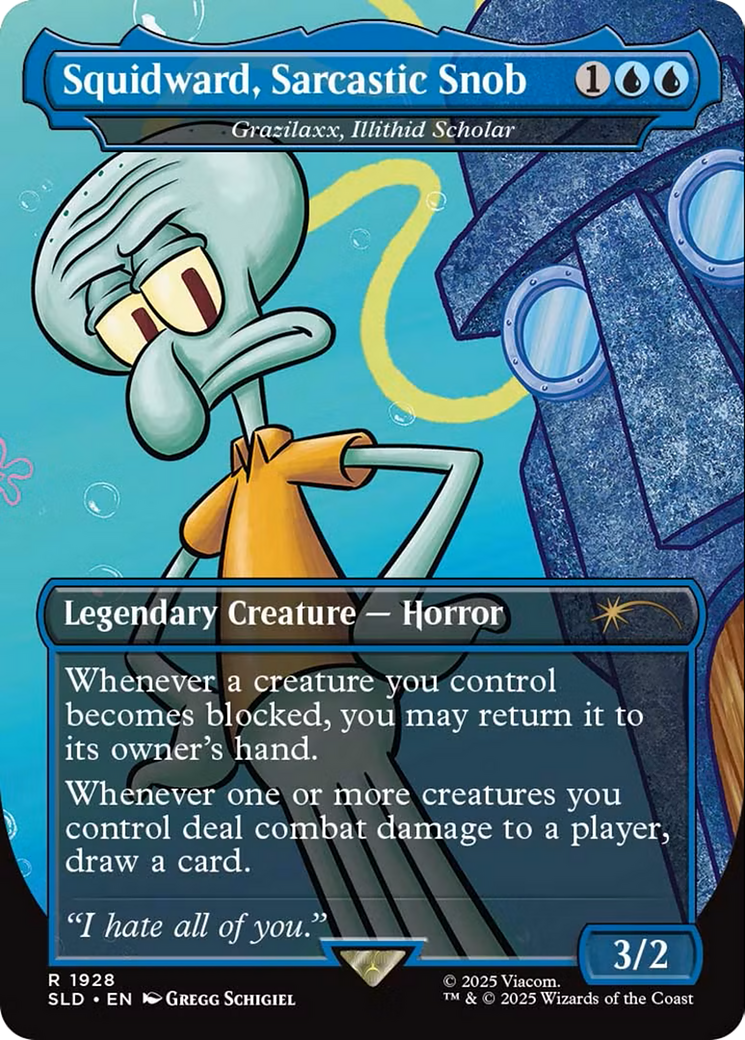 Squidward, Sarcastic Snob - Grazilaxx, Illithid Scholar (1928) [Secret Lair Drop Series]