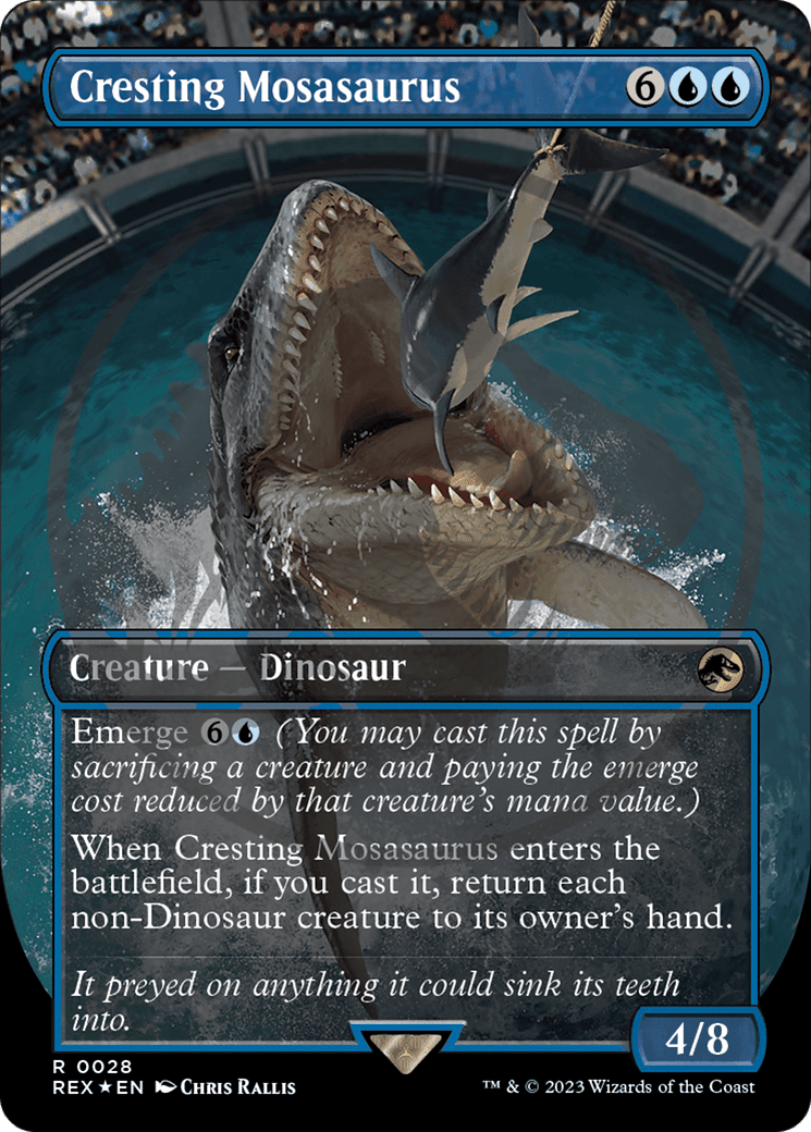 Cresting Mosasaurus (Emblem) (Borderless) [Jurassic World Collection Tokens]