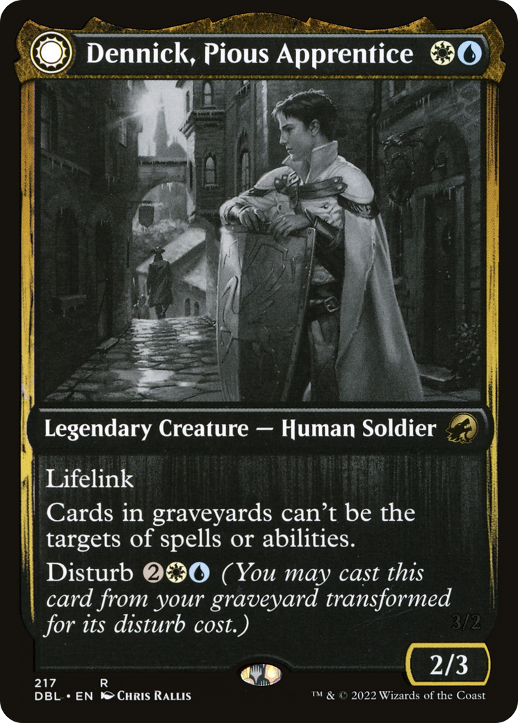 Dennick, Pious Apprentice // Dennick, Pious Apparition [Innistrad: Double Feature] Foil