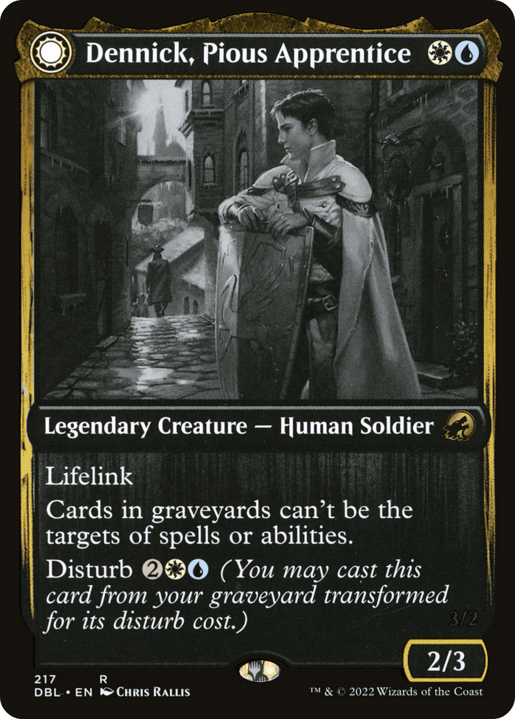 Dennick, Pious Apprentice // Dennick, Pious Apparition [Innistrad: Double Feature] Foil
