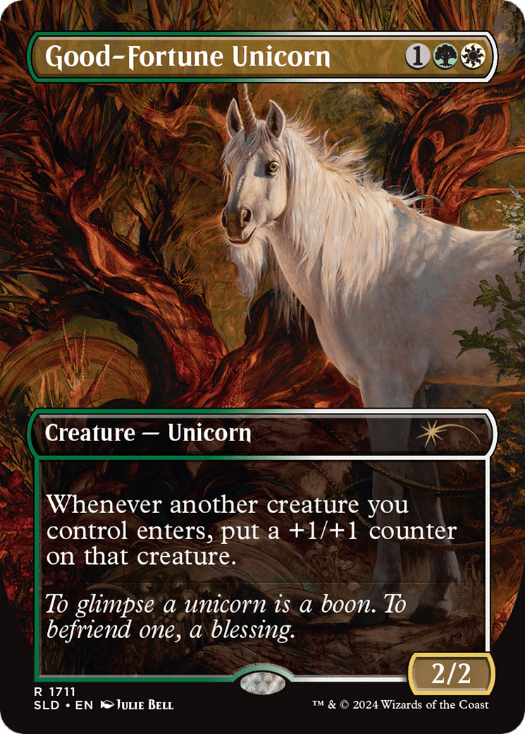 Good-Fortune Unicorn (Rainbow Foil) [Secret Lair Drop Series]