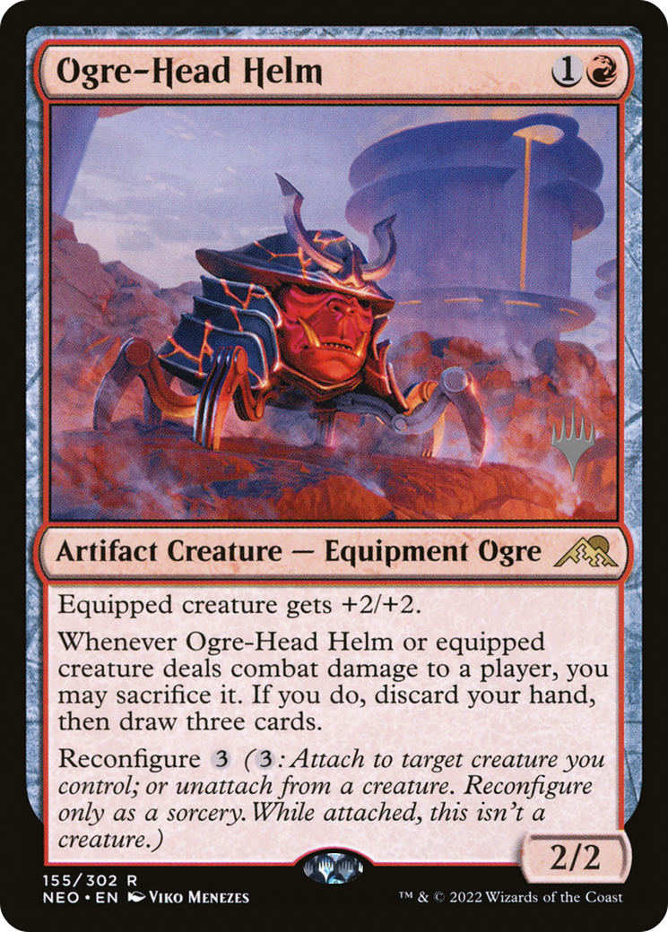 Ogre-Head Helm (Promo Pack) [Kamigawa: Neon Dynasty Promos] Foil
