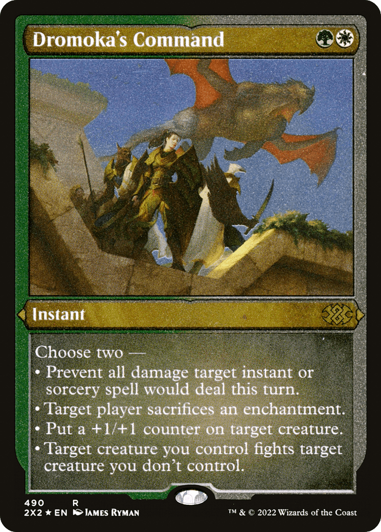 Dromoka's Command (Foil Etched) |  Foil (490) [Double Masters 2022]
