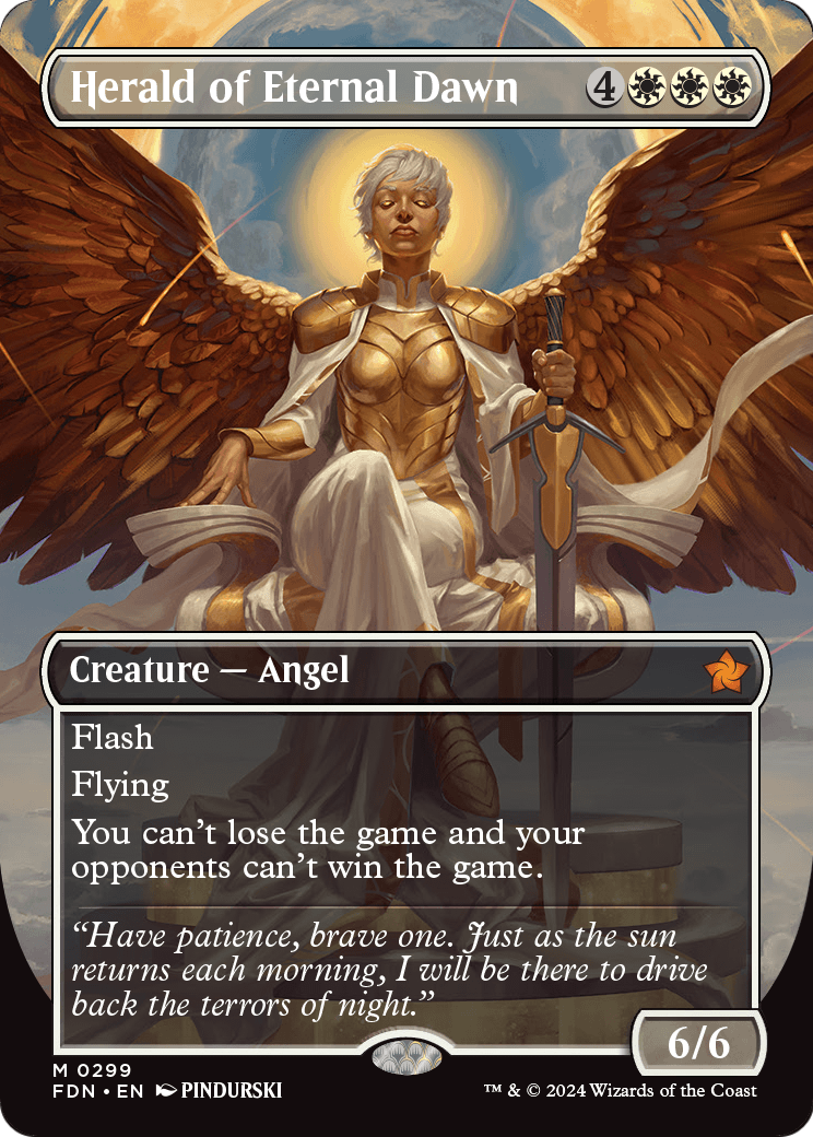 Herald of Eternal Dawn (FDN-299) - Foundations (Borderless) Foil