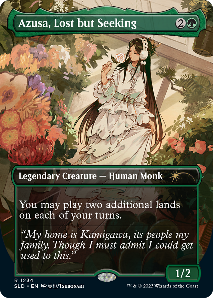Azusa, Lost but Seeking (Borderless) [Secret Lair Drop Series] Foil