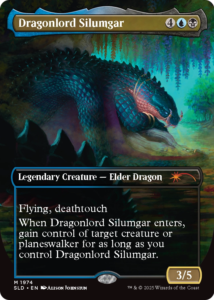 Dragonlord Silumgar // Dragonlord Silumgar (1974) [Secret Lair Drop]  (Borderless) Foil