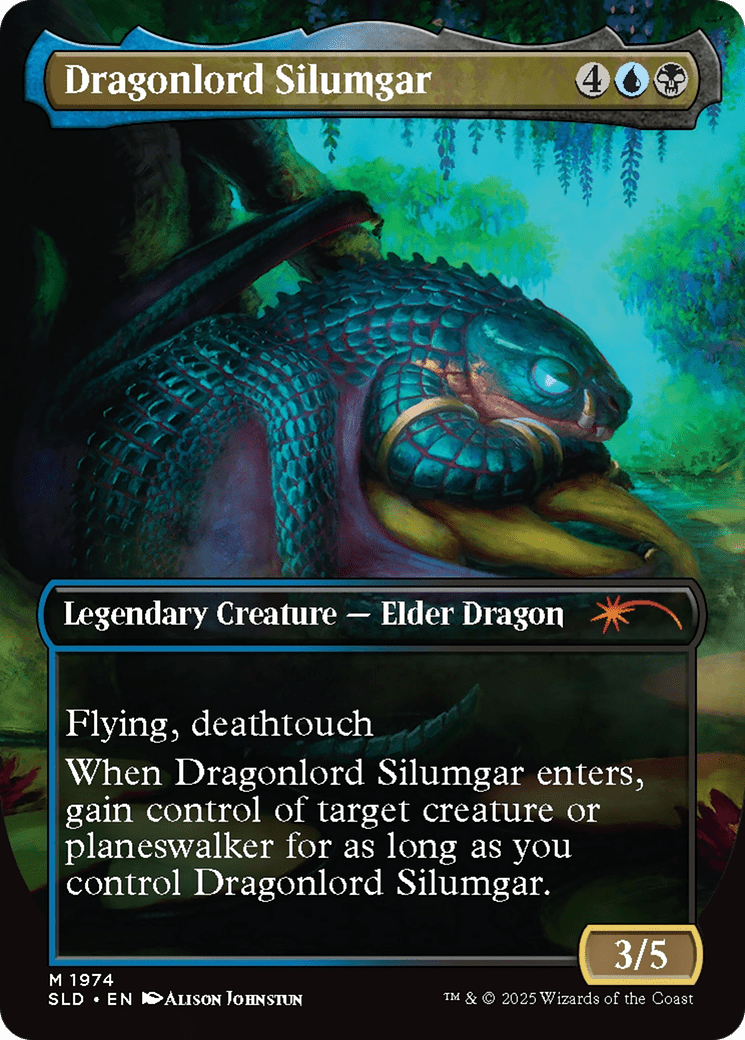 Dragonlord Silumgar // Dragonlord Silumgar (1974) [Secret Lair Drop]  (Borderless) Foil