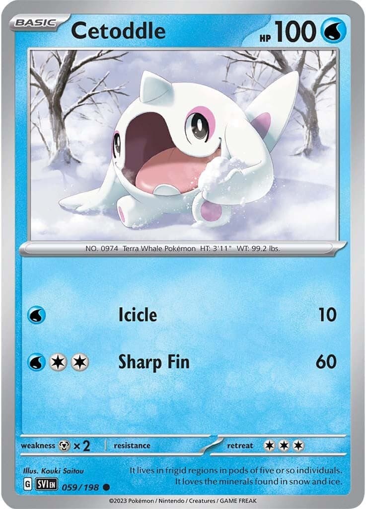 Cetoddle 059/198 - SV01 Scarlet & Violet Base Set Reverse Holofoil