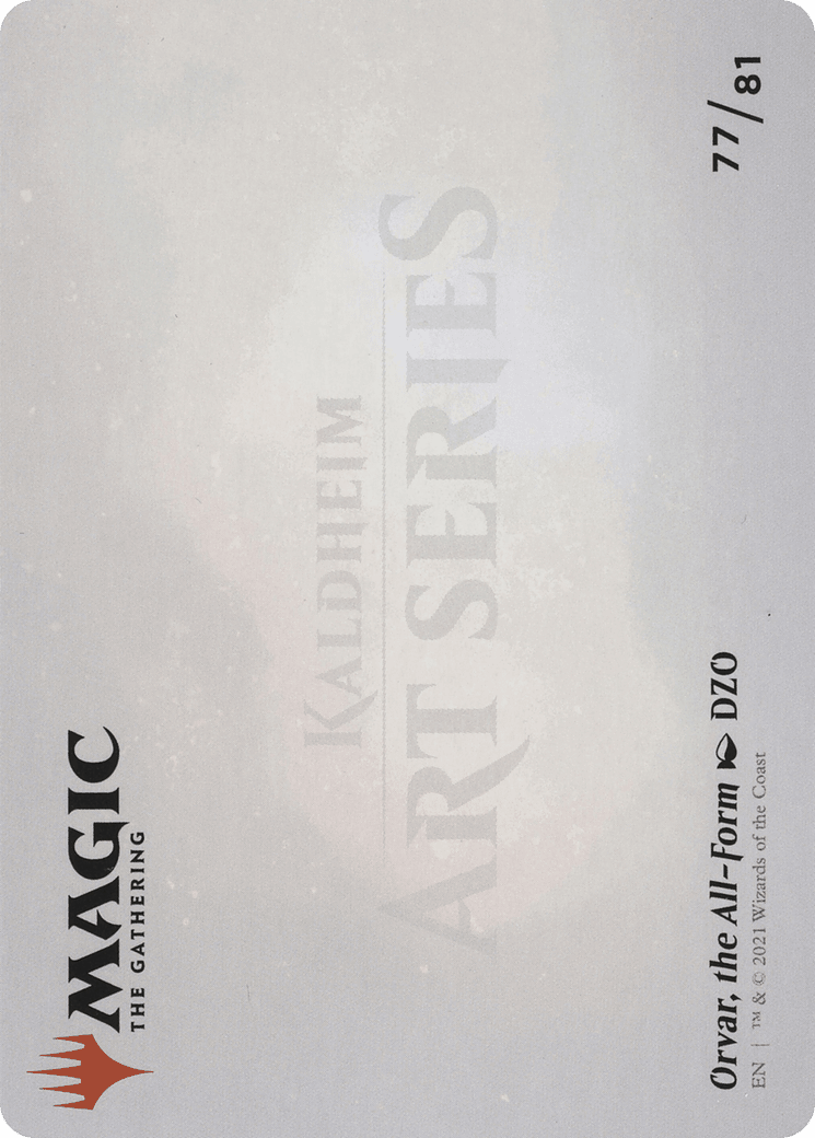 Orvar, the All-Form // Orvar, the All-Form (AKHM-077) - Kaldheim Art Series (Borderless) Foil