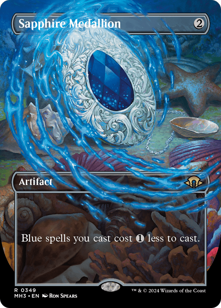 Sapphire Medallion (Borderless) [Modern Horizons 3] Foil