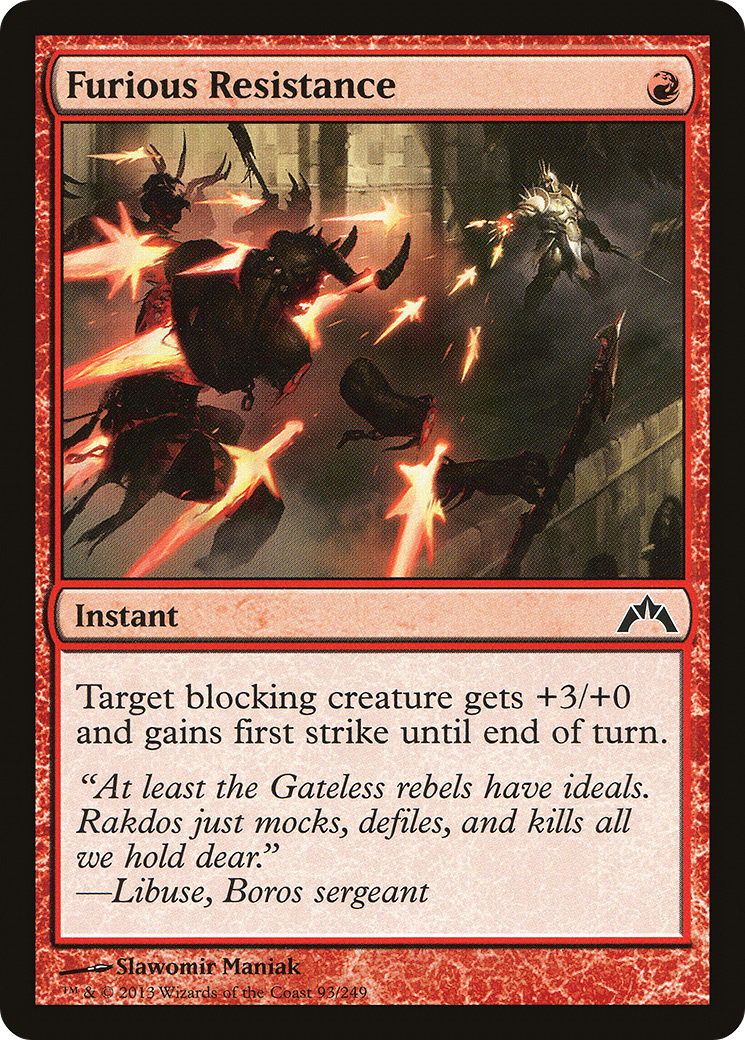 Furious Resistance [Gatecrash] Foil