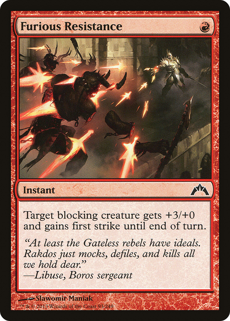 Furious Resistance [Gatecrash] Foil