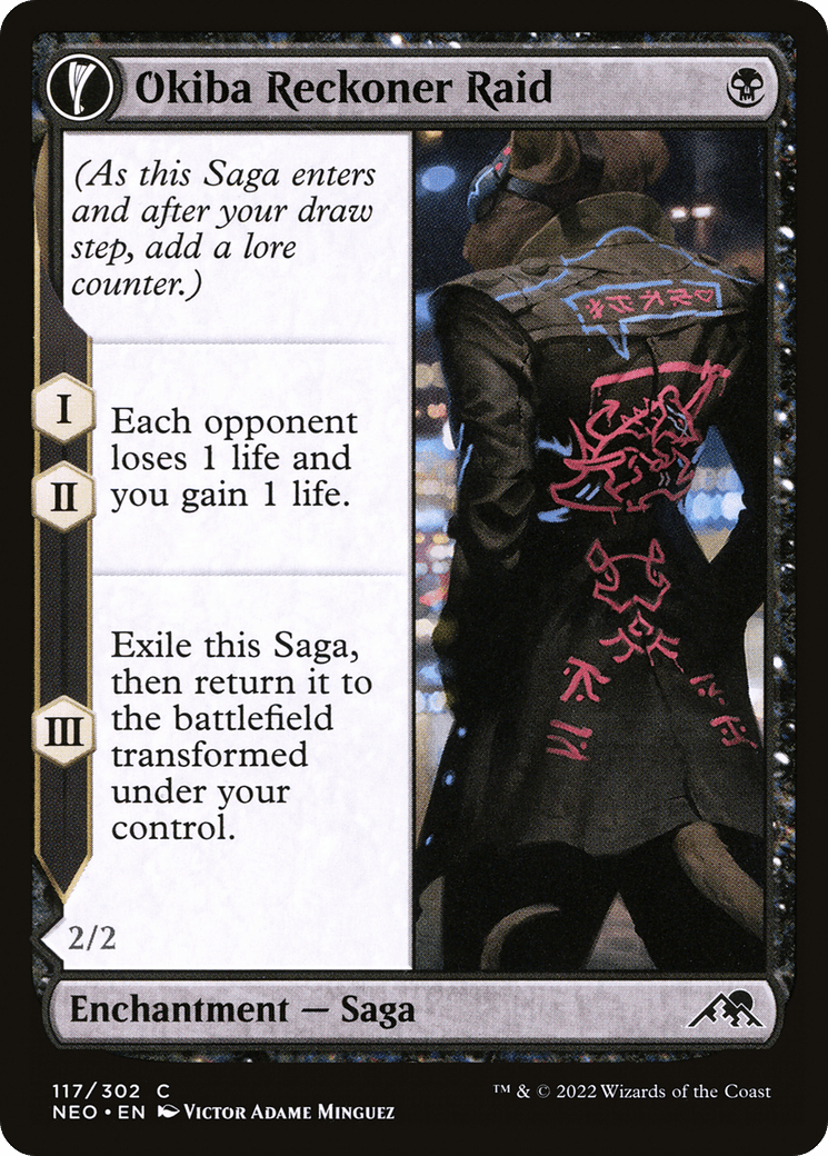 Okiba Reckoner Raid // Nezumi Road Captain [Kamigawa: Neon Dynasty] Foil