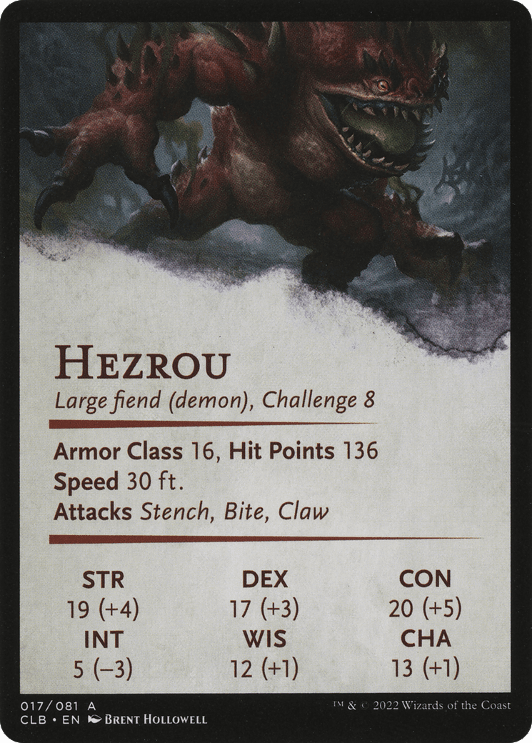 Hezrou // Hezrou (ACLB-017) - Battle for Baldur's Gate Art Series (Borderless)