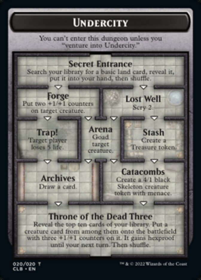 The Initiative // Undercity Double-Sided Token [Commander Legends: Battle for Baldur's Gate Tokens] Foil