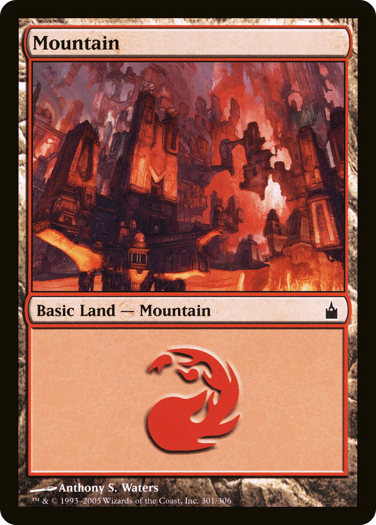 Mountain (301) [Ravnica: City of Guilds] Foil