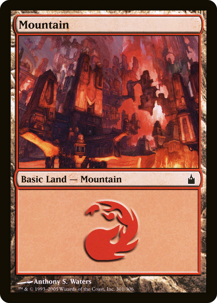 Mountain (301) [Ravnica: City of Guilds] Foil