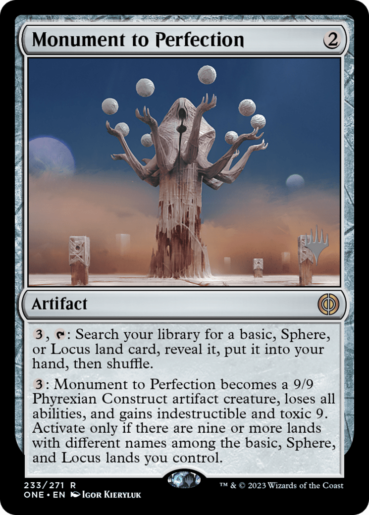 Monument to Perfection (Promo Pack) [Phyrexia: All Will Be One Promos] Foil