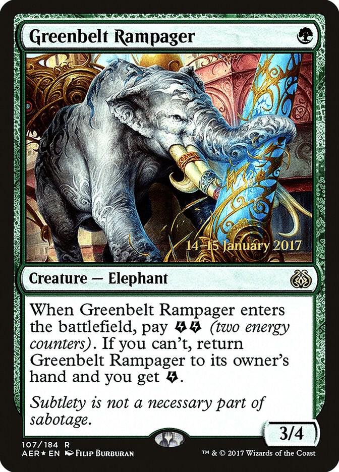 Greenbelt Rampager 107s/65 (Prerelease Cards)  - Foil