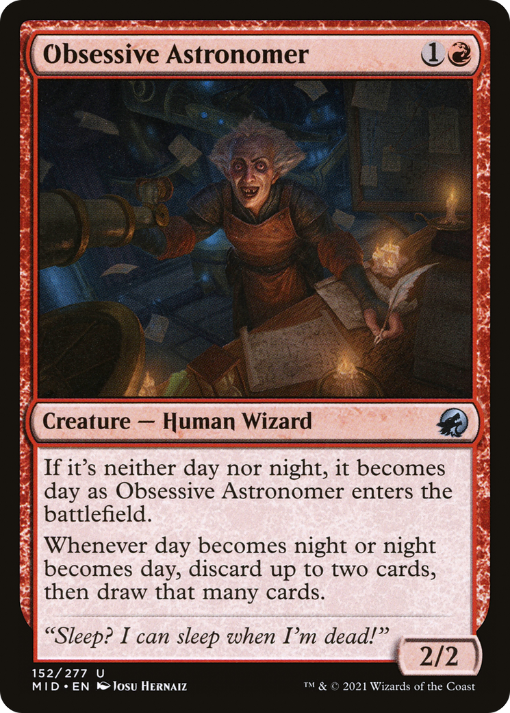 Obsessive Astronomer [Innistrad: Midnight Hunt] Foil