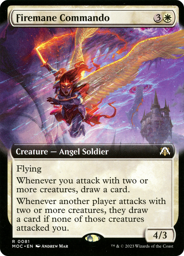 Firemane Commando (Extended Art) [March of the Machine Commander] Foil