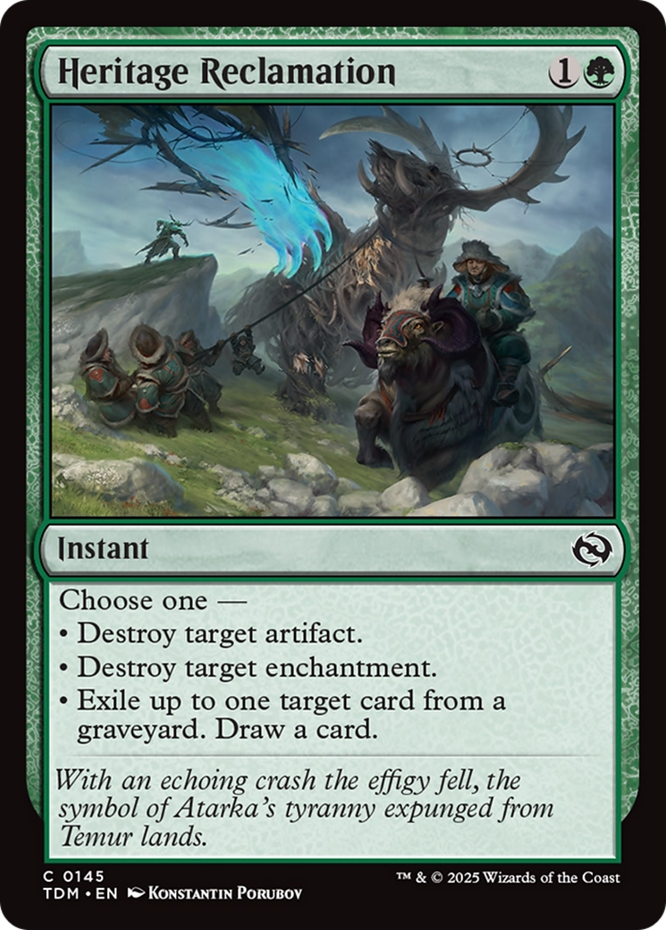 Heritage Reclamation (145) [Tarkir: Dragonstorm]  Foil