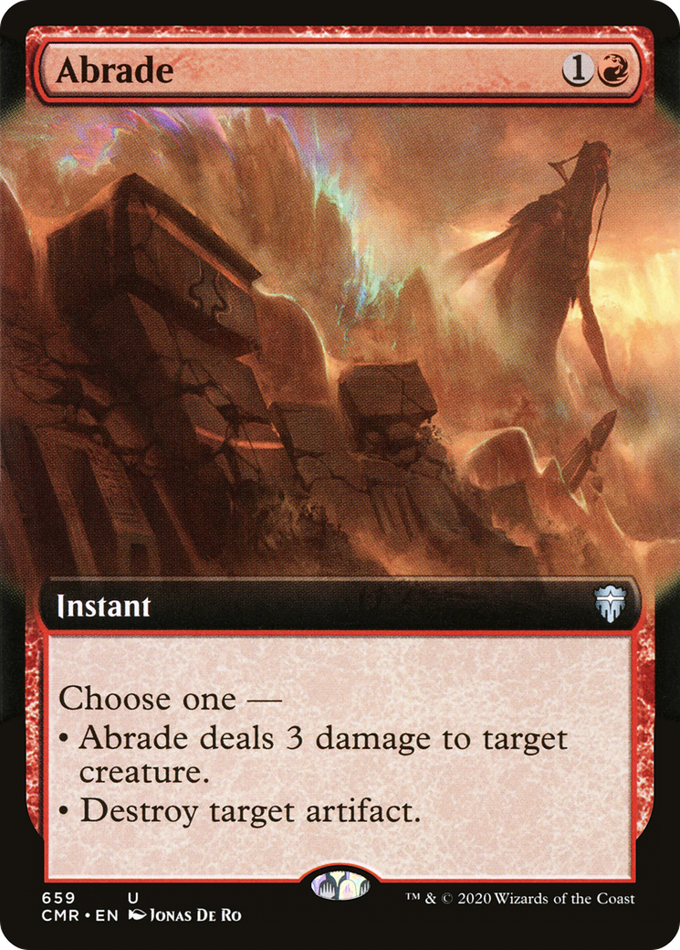 Abrade (Extended Art) [Commander Legends] Foil