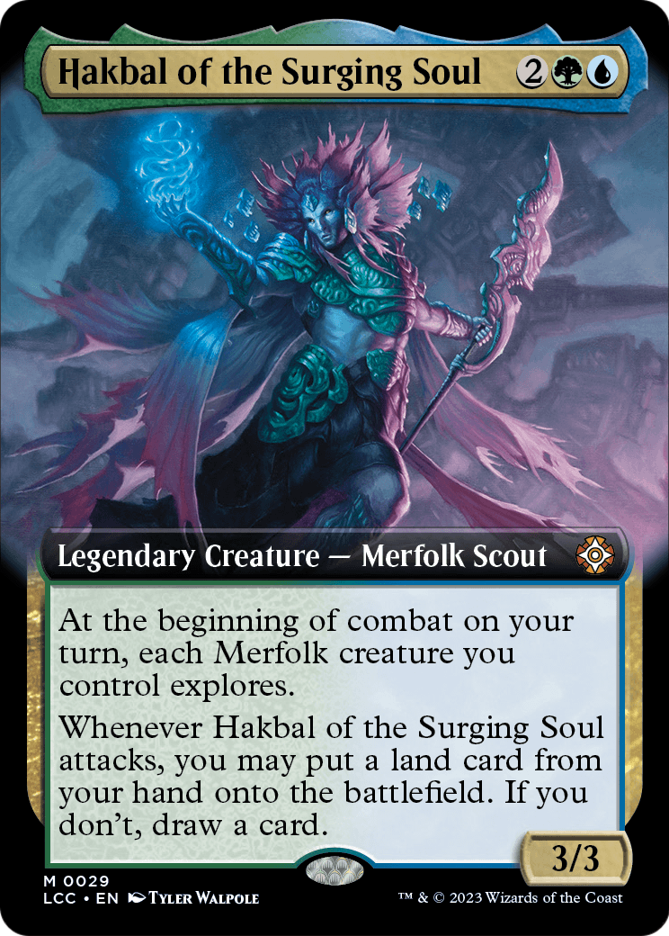Hakbal of the Surging Soul (Extended Art) [The Lost Caverns of Ixalan Commander] Foil