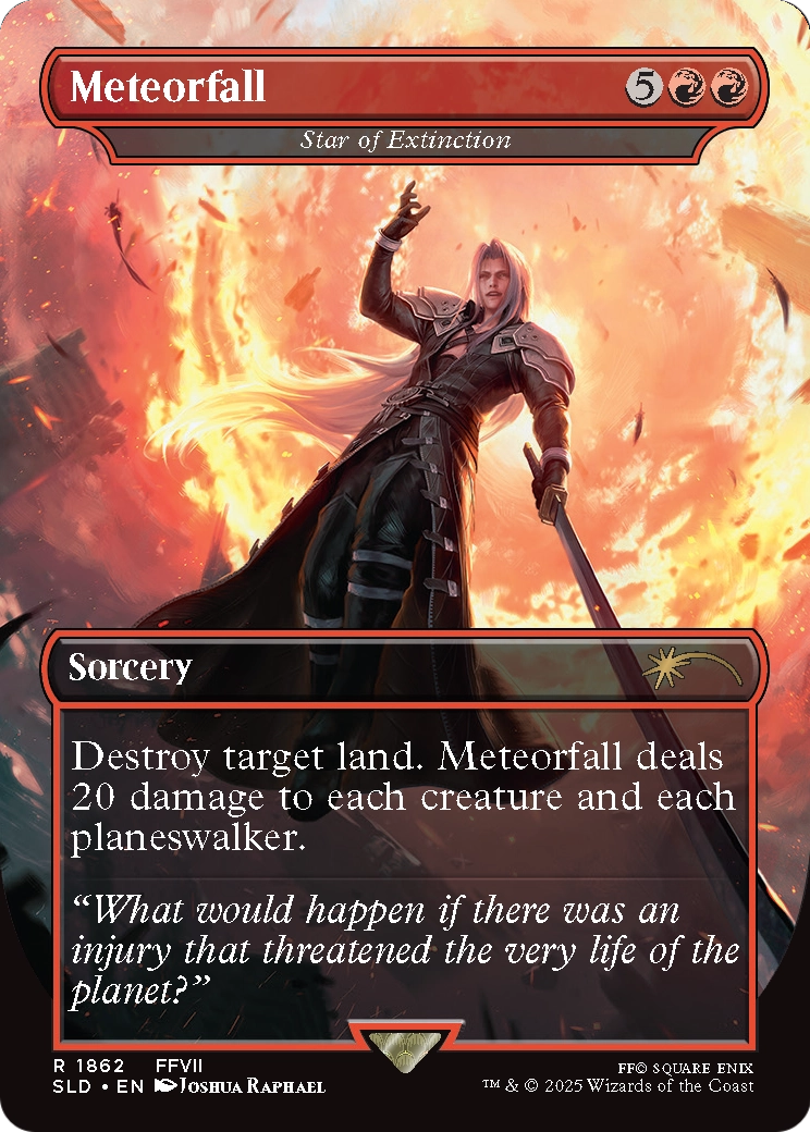 Star of Extinction (1862) [Secret Lair Drop]  / Meteorfall (Borderless)