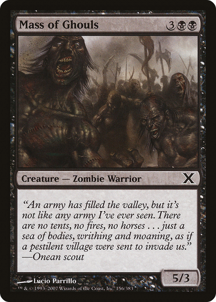 Mass of Ghouls [Tenth Edition] Foil