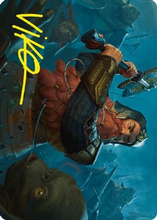 Gimli, Counter of Kills Art Card (10/81) (Gold-Stamped Signature) |  (010) [Art Series: Universes Beyond: The Lord of the Rings: Tales of Middle-earth]