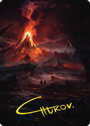 Valley of Gorgoroth Art Card (Gold-Stamped Signature) |  (080) [Art Series: Universes Beyond: The Lord of the Rings: Tales of Middle-earth]