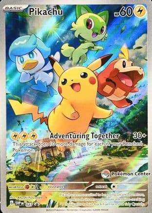 Pikachu (Pokemon Center Exclusive) 027- SV Scarlet & Violet Promo Cards Holofoil