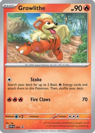 Growlithe 024- SV Scarlet & Violet Promo Cards Holofoil