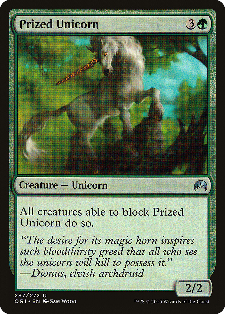 Prized Unicorn (287) [Magic Origins]  Foil
