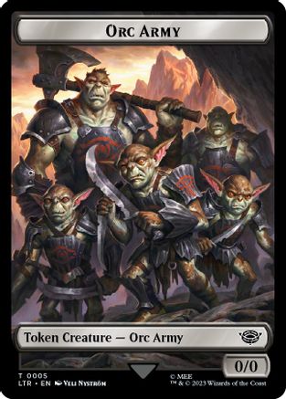 Orc Army (0005) // Food (0009) Double-Sided Token |  Foil (5 // 9) [The Lord of the Rings: Tales of Middle-earth]