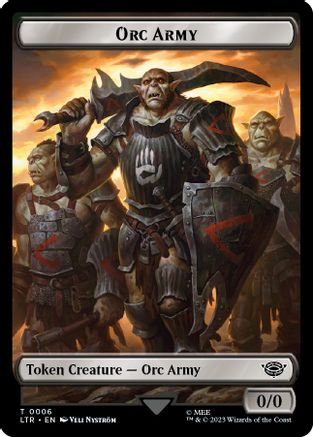 Orc Army (0006) // Food (0010) Double-Sided Token |  Foil (6 // 10) [The Lord of the Rings: Tales of Middle-earth]