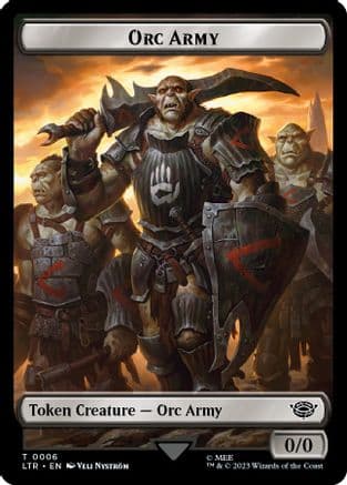 Orc Army (0006) // Food (0010) Double-Sided Token |  Foil (6 // 10) [The Lord of the Rings: Tales of Middle-earth]