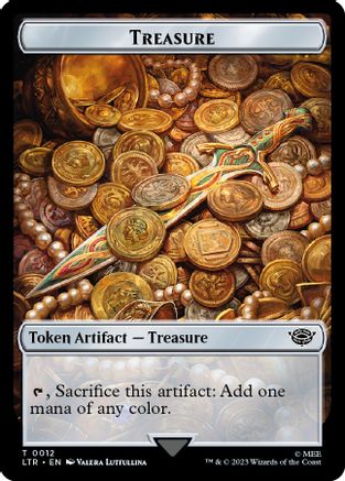 Treasure // Food (0011) Double-Sided Token |  Foil (12 // 11) [The Lord of the Rings: Tales of Middle-earth]
