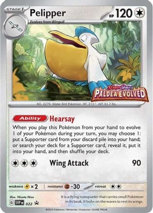 Pelipper (Prerelease) 022- SV Scarlet & Violet Promo Cards Holofoil