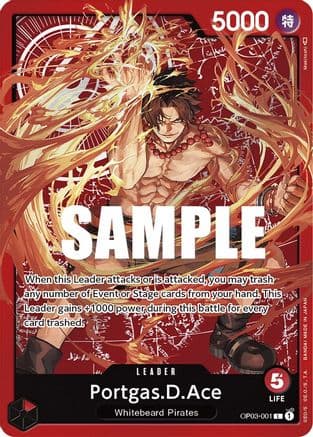 Portgas.D.Ace (Alternate Art) (Map) (OP03-001) - Pillars of Strength