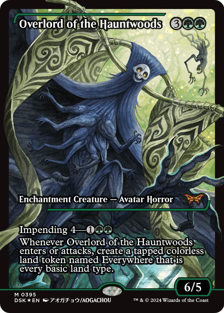 Overlord of the Hauntwoods (Japan Showcase) [Duskmourn: House of Horror] Foil