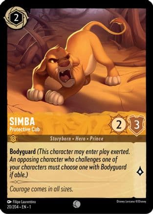Simba - Protective Cub (20/204) [The First Chapter] Cold Foil