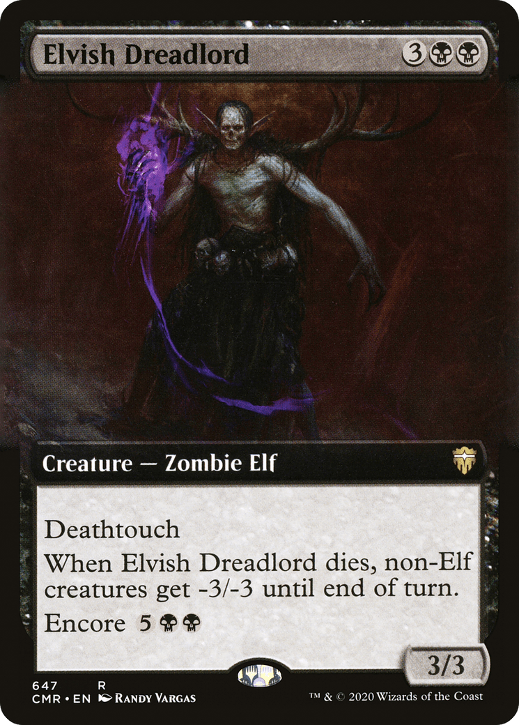 Elvish Dreadlord (Extended Art) [Commander Legends] Foil