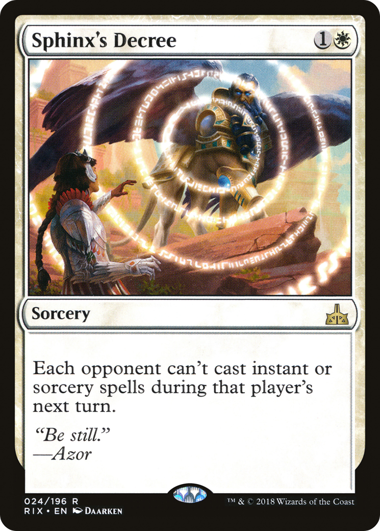 Sphinx's Decree [Rivals of Ixalan] Foil