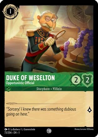 Duke of Weselton - Opportunistic Official (73/204) [The First Chapter] Cold Foil