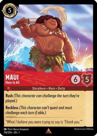 Maui - Hero to All (114/204) [The First Chapter] Cold Foil