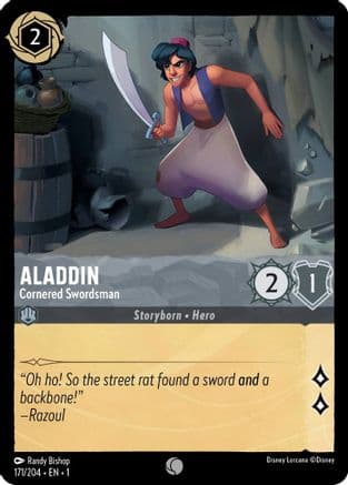 Aladdin - Cornered Swordsman (171/204) [The First Chapter] Cold Foil