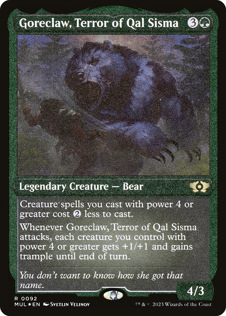 Goreclaw, Terror of Qal Sisma (Foil Etched) |  Foil (092) [Multiverse Legends]