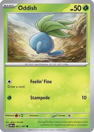 Oddish 001- SV03 Obsidian Flames